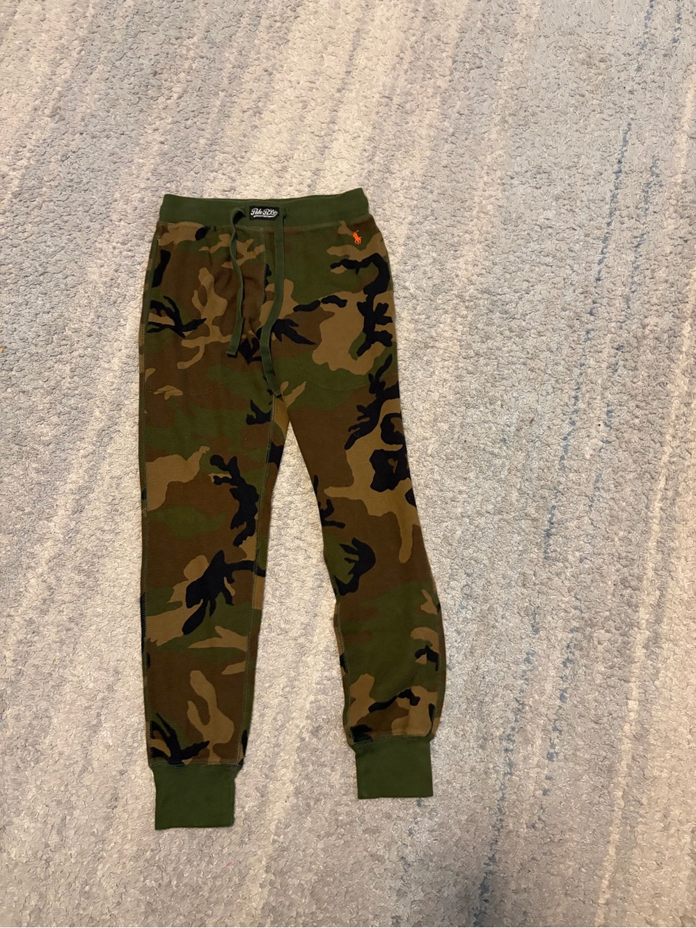 Polo Ralph Lauren Mens Small Camo Thermal Waffle Knit Joggers Sleep Lounge Pants
